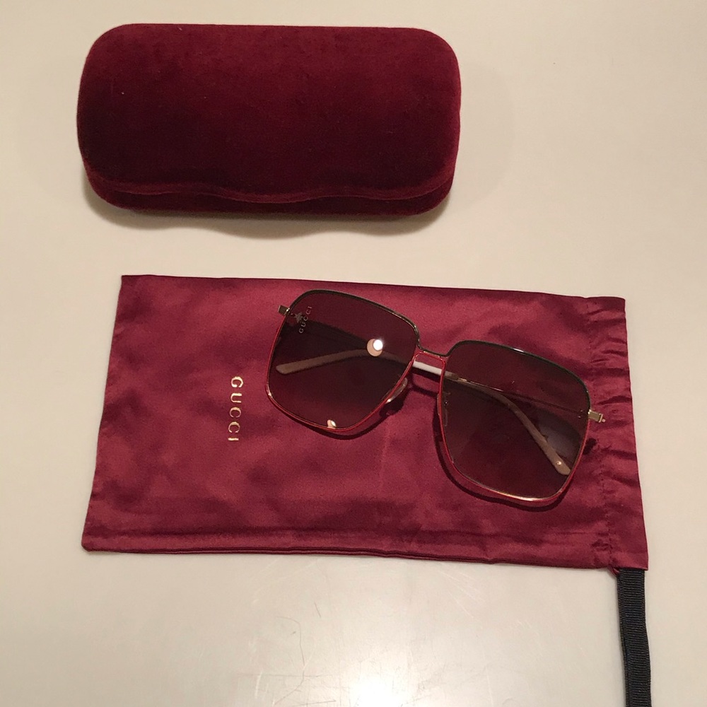Gucci Rectangular Frame Sunglasses - image 1